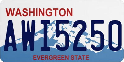 WA license plate AWI5250