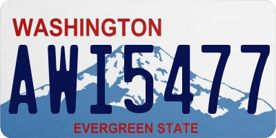 WA license plate AWI5477