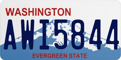 WA license plate AWI5844