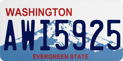 WA license plate AWI5925