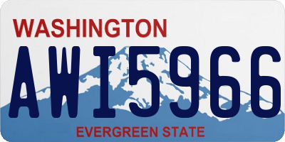 WA license plate AWI5966