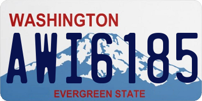 WA license plate AWI6185