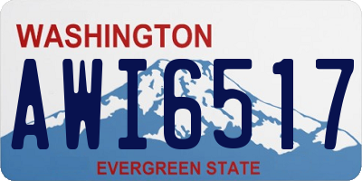 WA license plate AWI6517