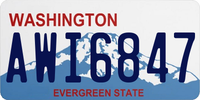 WA license plate AWI6847