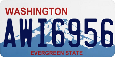 WA license plate AWI6956