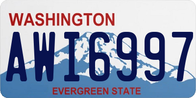 WA license plate AWI6997