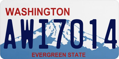 WA license plate AWI7014