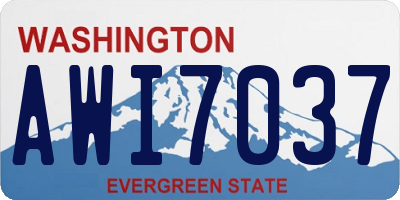 WA license plate AWI7037