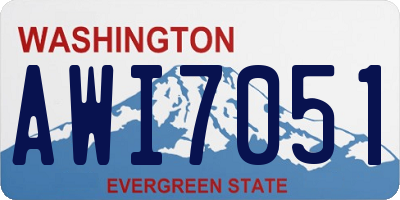 WA license plate AWI7051
