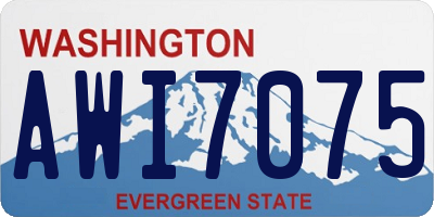 WA license plate AWI7075