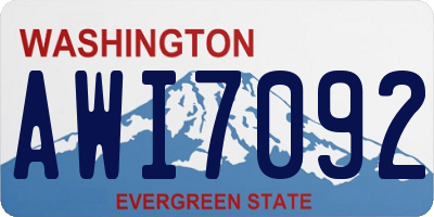 WA license plate AWI7092