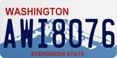 WA license plate AWI8076