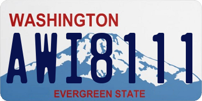 WA license plate AWI8111