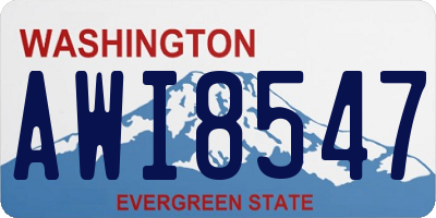 WA license plate AWI8547