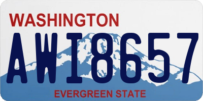 WA license plate AWI8657