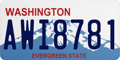 WA license plate AWI8781