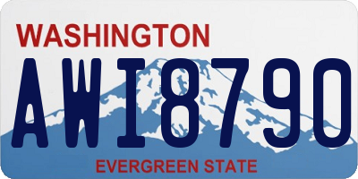 WA license plate AWI8790