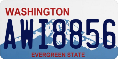 WA license plate AWI8856