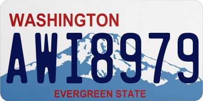 WA license plate AWI8979