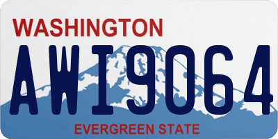 WA license plate AWI9064