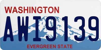 WA license plate AWI9139