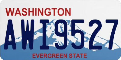 WA license plate AWI9527