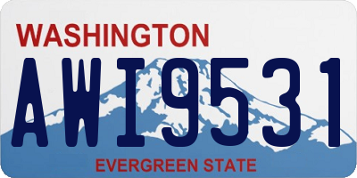 WA license plate AWI9531