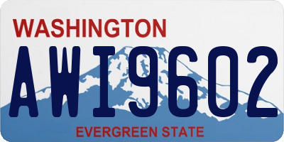 WA license plate AWI9602