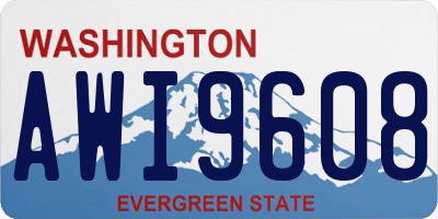 WA license plate AWI9608