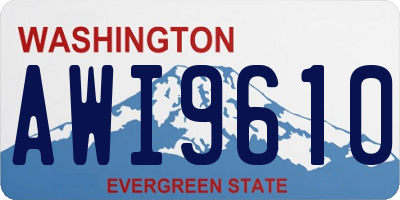 WA license plate AWI9610