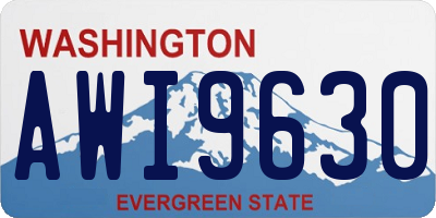 WA license plate AWI9630