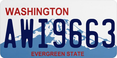 WA license plate AWI9663