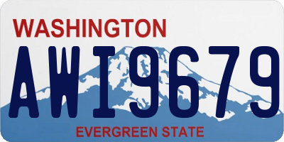 WA license plate AWI9679