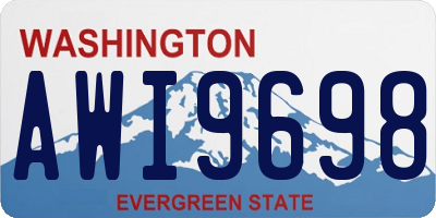 WA license plate AWI9698