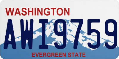 WA license plate AWI9759