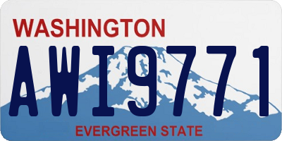 WA license plate AWI9771