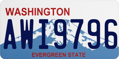 WA license plate AWI9796