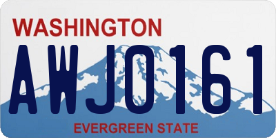 WA license plate AWJ0161