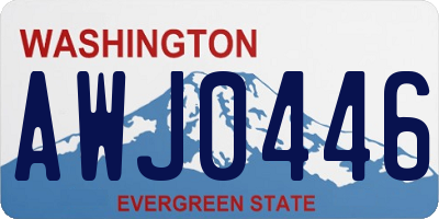 WA license plate AWJ0446