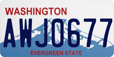 WA license plate AWJ0677