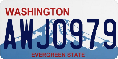 WA license plate AWJ0979