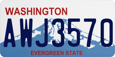 WA license plate AWJ3570