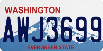 WA license plate AWJ3699