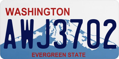WA license plate AWJ3702