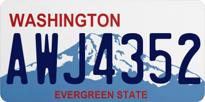 WA license plate AWJ4352