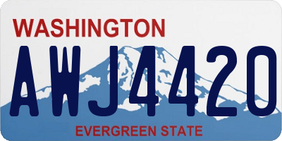 WA license plate AWJ4420
