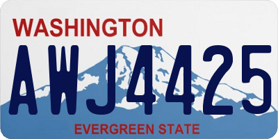 WA license plate AWJ4425
