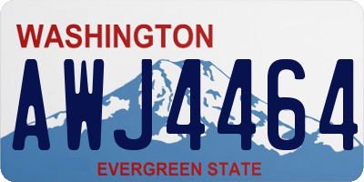 WA license plate AWJ4464