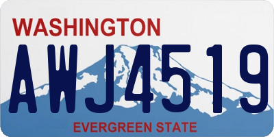 WA license plate AWJ4519