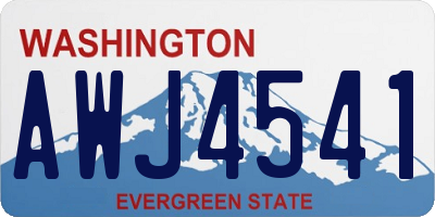 WA license plate AWJ4541
